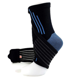 MyMitella sportband - enkelbandage Zwart-Blauw 