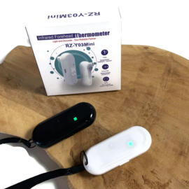 Koortsthermometer voorhoofd - mini - Zwart