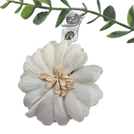 Flower Textiel - Jojo - trekkoord voor badge of sleutel Creme