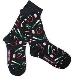 Happy2Wear sokken pillen-stethoscoop-injectiespuit