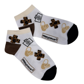 Enkelsokken zorgprofessional Happy2Wear - Luipaardprint