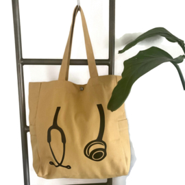 Trendy Canvas Bag - Stethoscoop OKER - MOSTERD