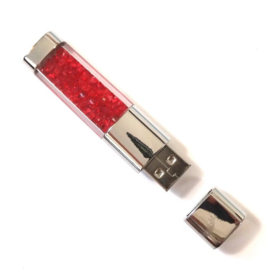 USB stick BLING BLING met strass steentjes ROOD