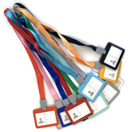 Naambadge ZIP - Lanyard & trekkoord - ORANJE
