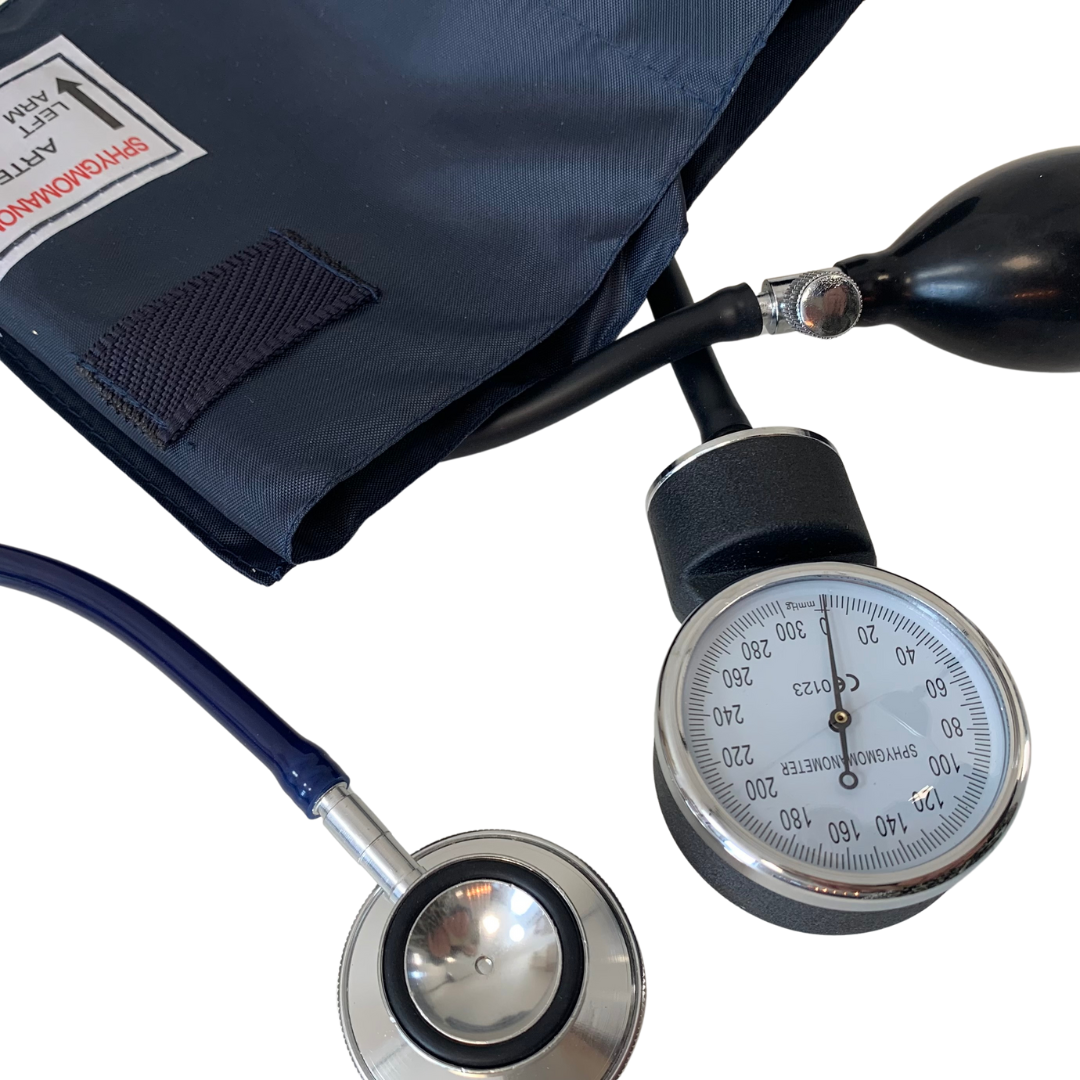 Set bloeddrukmeter & stethoscoop Donkerblauw