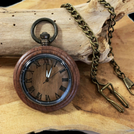 Zakhorloge - doktershorloge hout -EIKEN - Romeins