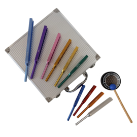 Medische stemvorken koffer | 10 varianten COLOR