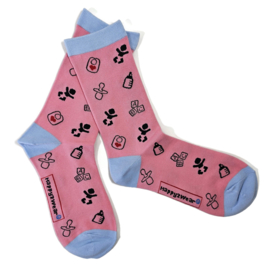 Happy2Wear Sokken Kraamzorg & Verloskunde Roze
