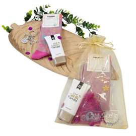 Cadeauset zorgheld op sokken - Happy Pink