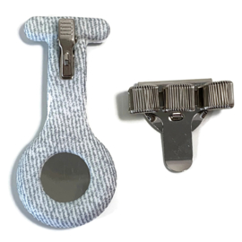 Siliconen verpleeghorloge + pennenclip Jeans Grey
