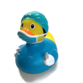 Badeend - Chirurg - operatieassistent blauw
