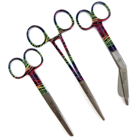 Scharenset  Color Zebra (kocher - verpleegkundige schaar & verbandschaar)