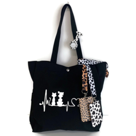 Canvas Tas - paraveterinair of diergeneeskunde - ZWART