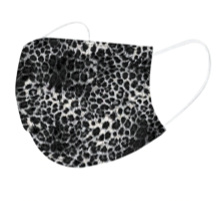 Mondkapje 10 stuks Leopard Black & White