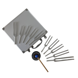 Medische stemvorken koffer | 10 varianten RVS