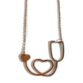 Collier-Ketting zorgprofessional Stethoscoop - rosé