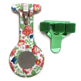 Siliconen verpleeghorloge + pennenclip Hibiscus