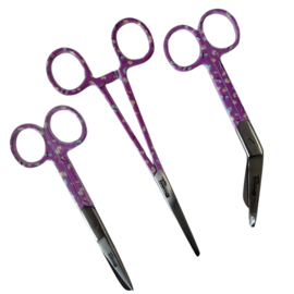 Zorgscharen-set Summer Vibes Lilac (kocher-verpleegkundige schaar & verbandschaar)