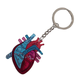 Sleutelhanger Hart - Cardioafdeling - Rood