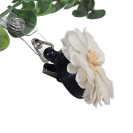 Flower Textiel - Jojo - trekkoord voor badge of sleutel Creme