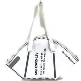 Schoudertas Mondkap - shopper Zwart of Wit