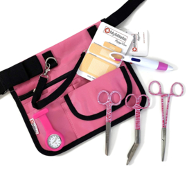 Large Zorgset Heuptas + accessoires Roze & Zebra