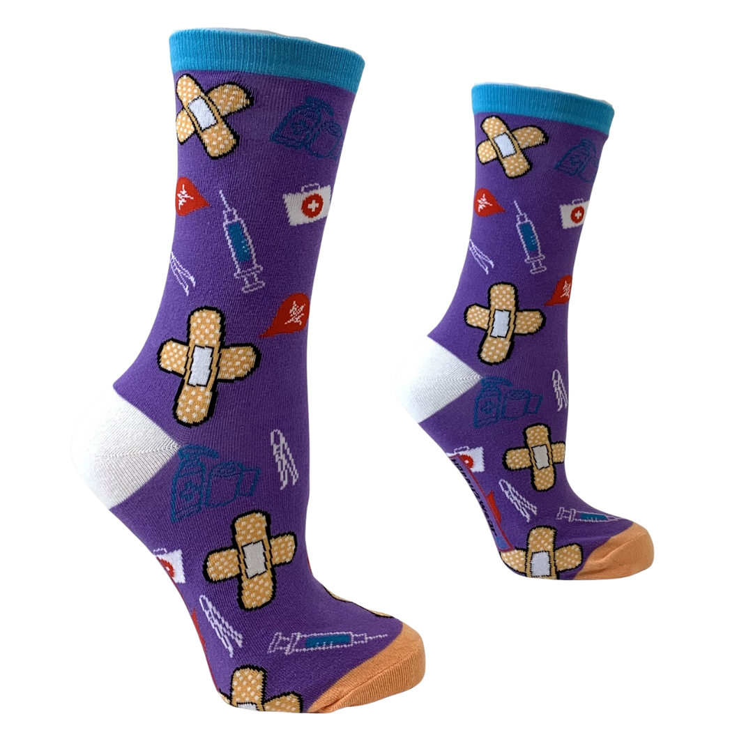 Happy2Wear Zorgsokken Lila Bandage