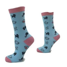 Happy2Wear - Sokken Kraamzorg & Verloskunde Blauw