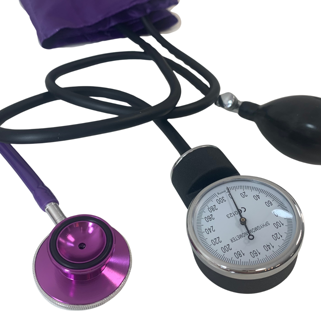 Set bloeddrukmeter & stethoscoop Paars