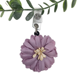 Flower Textiel - Jojo - trekkoord voor badge of sleutel Mauve-Taupe