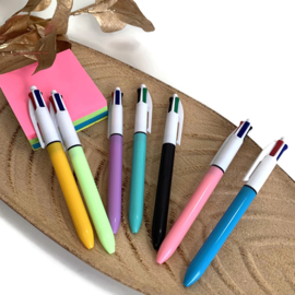 4 Kleuren pen KICK | Lila - wit