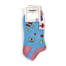 Happy2Wear zorg ENKEL sokken Ambulance Aqua