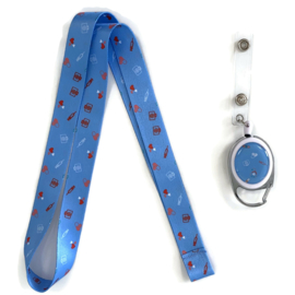 Badge Jojo & sleutelkoord - Blue Care - Mix & Match