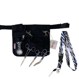 Large Zorgset Heuptas + accessoires Zwart & Zebra