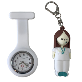 Zorgprofessional setje - Horloge + ampulopener - Wit