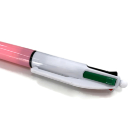 4 Kleuren pen KICK | Roze - wit