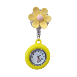 Verpleegstershorloge Flex - Flower Geel