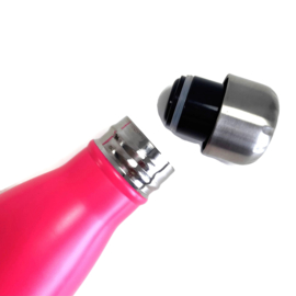 Dubbelwandige fles - ZORG symbolen - Pink