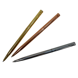 Metallic balpen in zilver, goud of koper-rosé