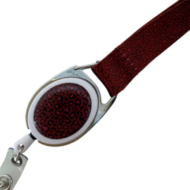 Badge Jojo & sleutelkoord - Panter Grape - Mix & Match