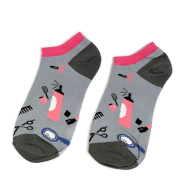 ACTIE "perfectly imperfect" Kapper enkel sokken roze grijs