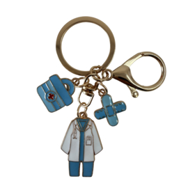 Sleutelhanger met haakje - Scrubs in style - blauw