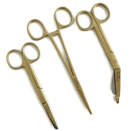 Kocherklem - verpleegkundige schaar & verbandschaar - Metallic Gold