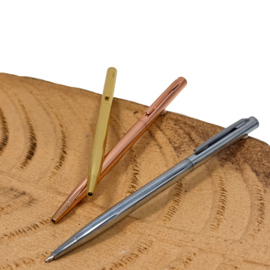Metallic balpen in zilver, goud of koper-rosé