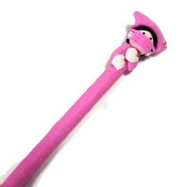 Zorg pen verpleegster hoofdkap + mondkapje pink
