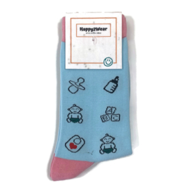 Happy2Wear - Sokken Kraamzorg & Verloskunde Blauw