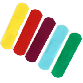 50 stuks gekleurde pleisters basic
