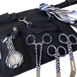 Large Zorgset Heuptas + accessoires Zwart & Zebra