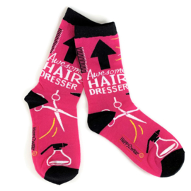 Happy2Wear sokken Hairdresser Awesome & Pink