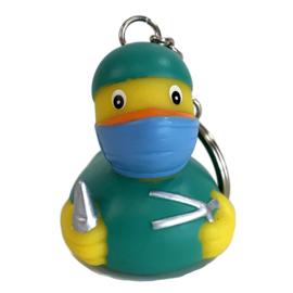 Chirurgie Duck-Badeend-sleutelhanger-dokter